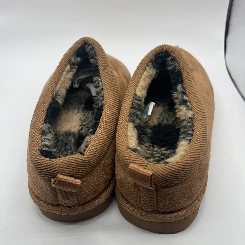 Wonder Nation Little & Big Kid's Cozy Slip-on Slipper Tan 2-3 New